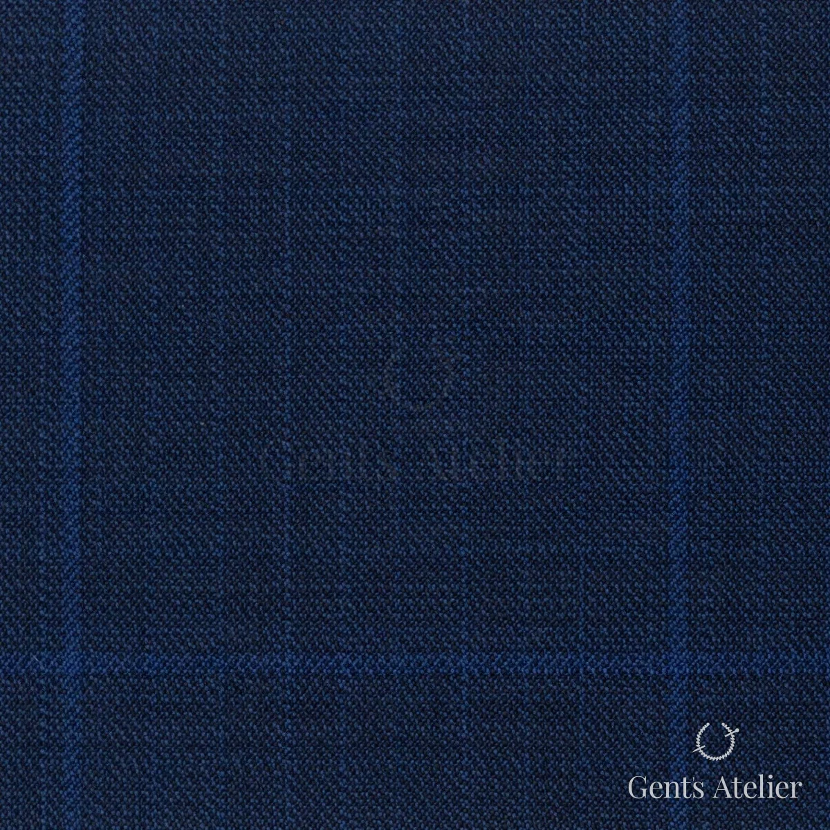 Костюмная ткань Marzoni 725 - 461 / 1300 — Тёмно-синий / Синий, виндоупейн, 100% шерсть