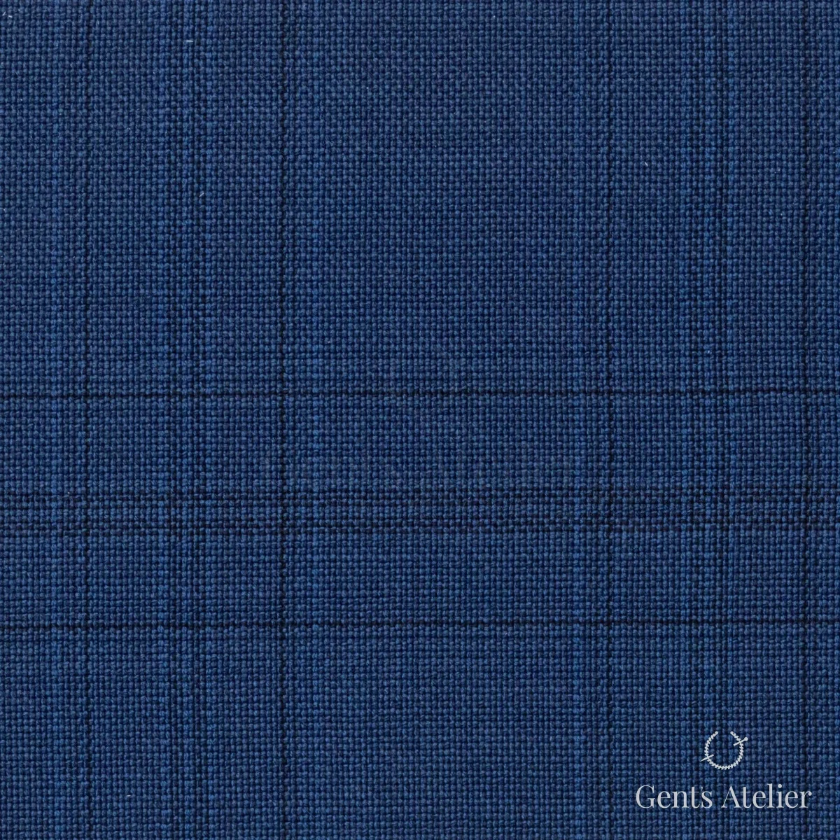 Костюмная ткань Marzoni 725 - 477 / 1300 — Синий/Тёмно-синий, виндоупейн, 100% шерсть