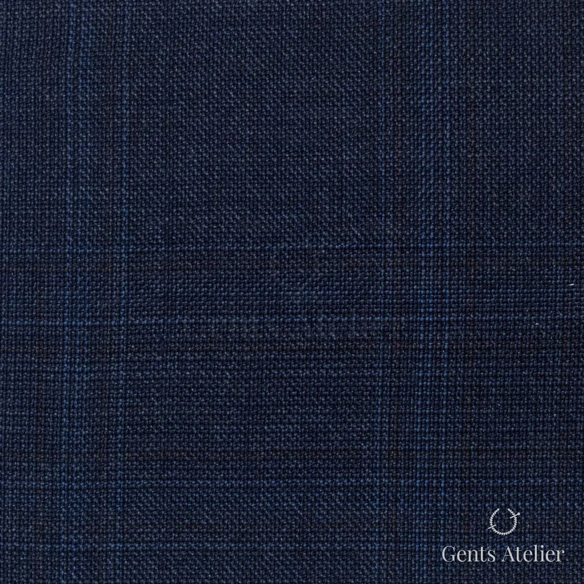 Костюмная ткань Marzoni 725 - 493 / 1500 — Тёмно-синий/Синий, виндоупейн, 100% шерсть