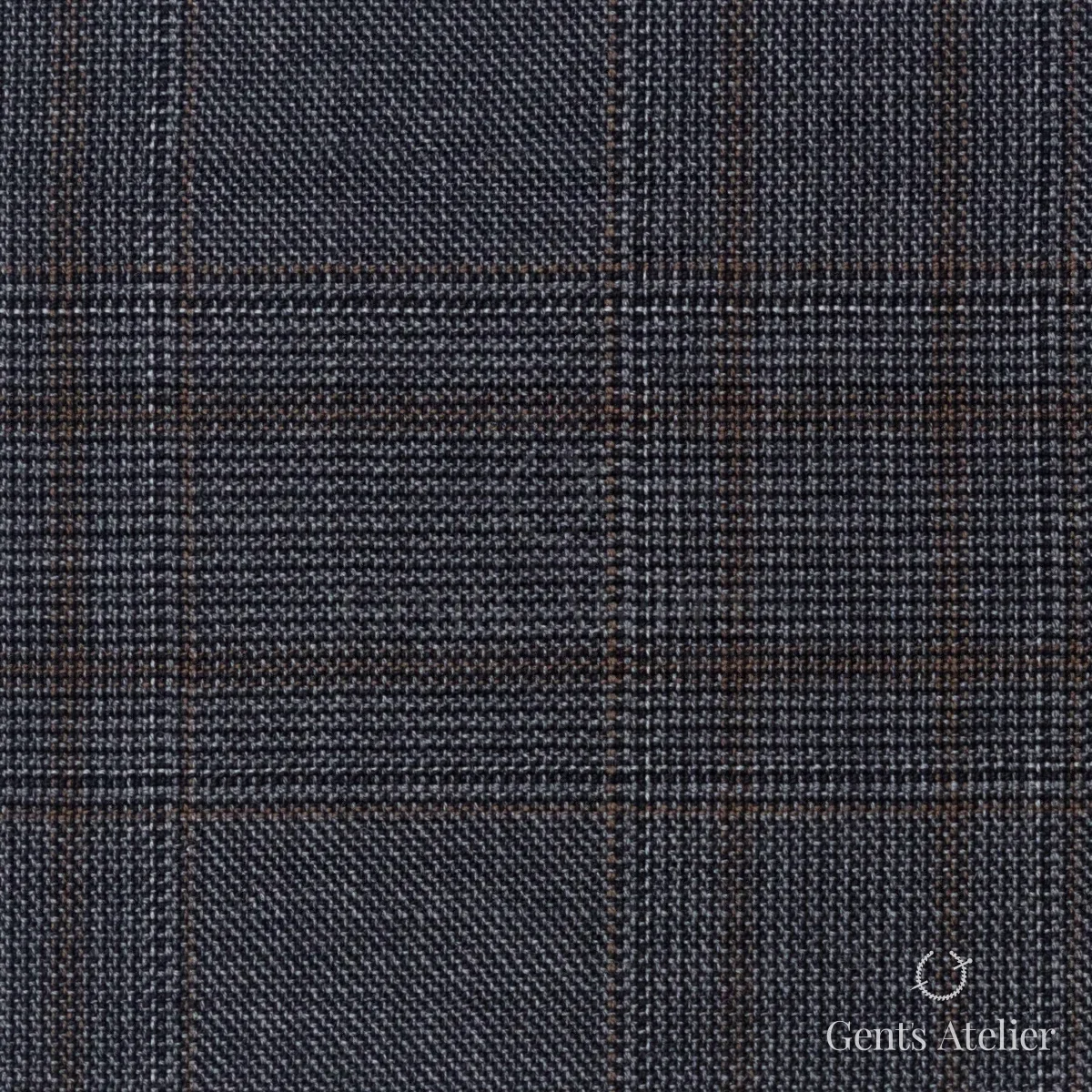 Костюмная ткань Marzoni 725 - 495 / 1500 — Серо-бежевый, виндоупейн, 100% шерсть