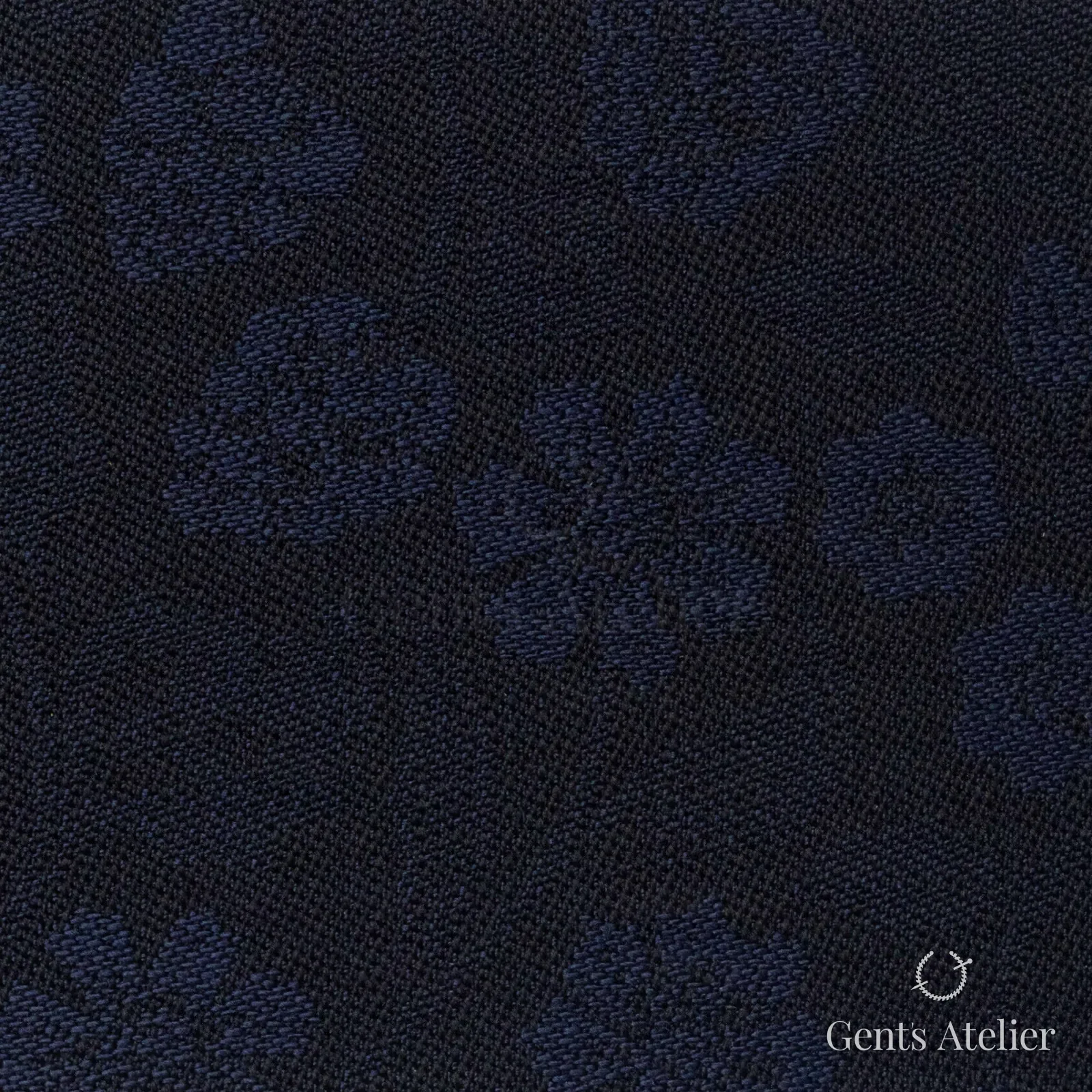 Костюмная ткань Marzoni 607 - 790 / 1000 — Тёмно-синий / Синий, узор, 100% шерсть