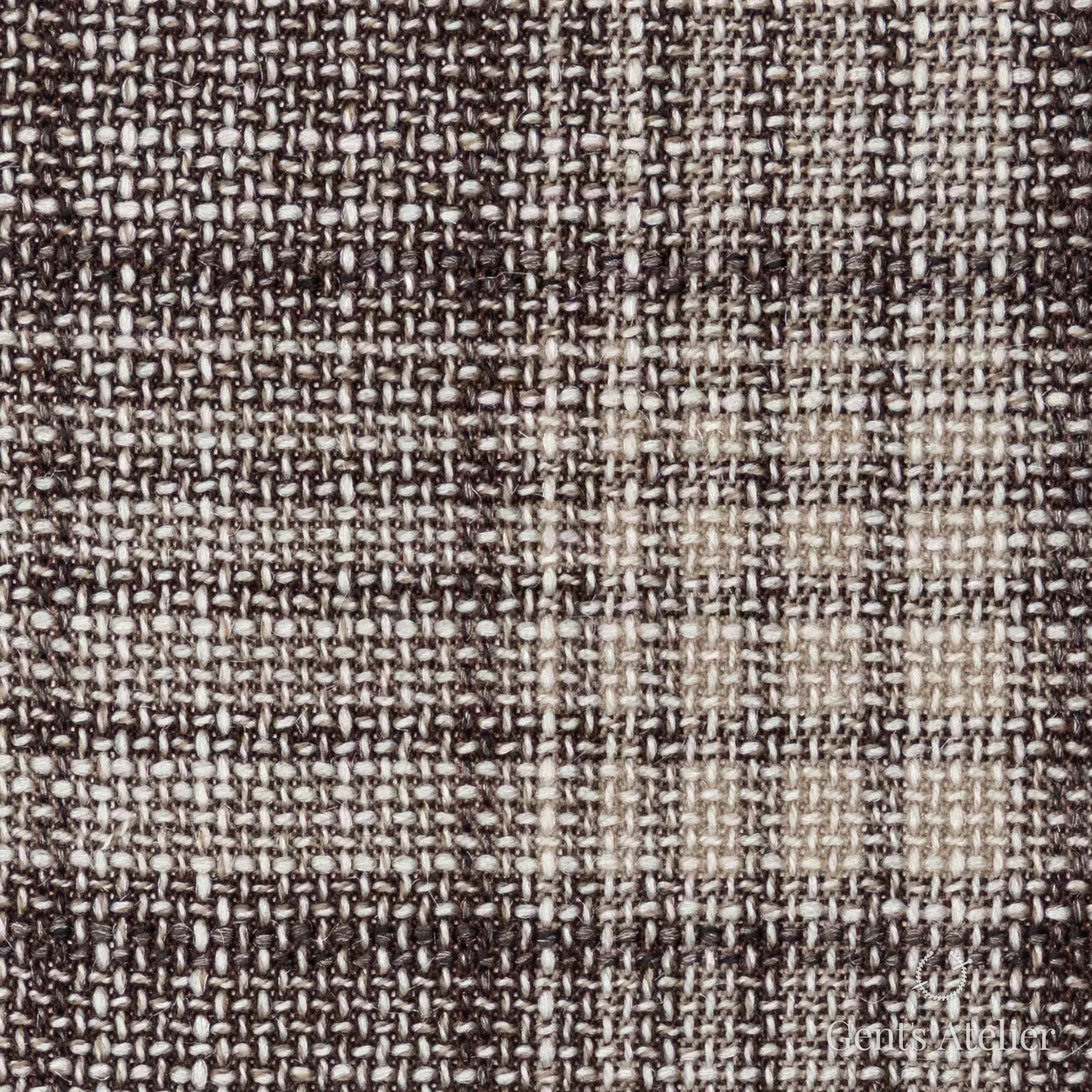 Костюмная ткань Marzoni 609 - 228 / 1200 — Бежевый / Коричневый, клетка, 90% шерсть, 10% шёлк