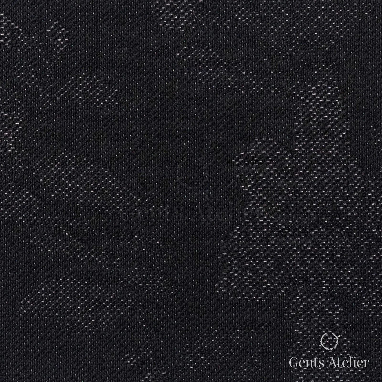 Костюмная ткань Marzoni 609 - 387 / 1500 — Чёрный, узор, 89% шерсть, 6% полиэстер, 5% полиамид