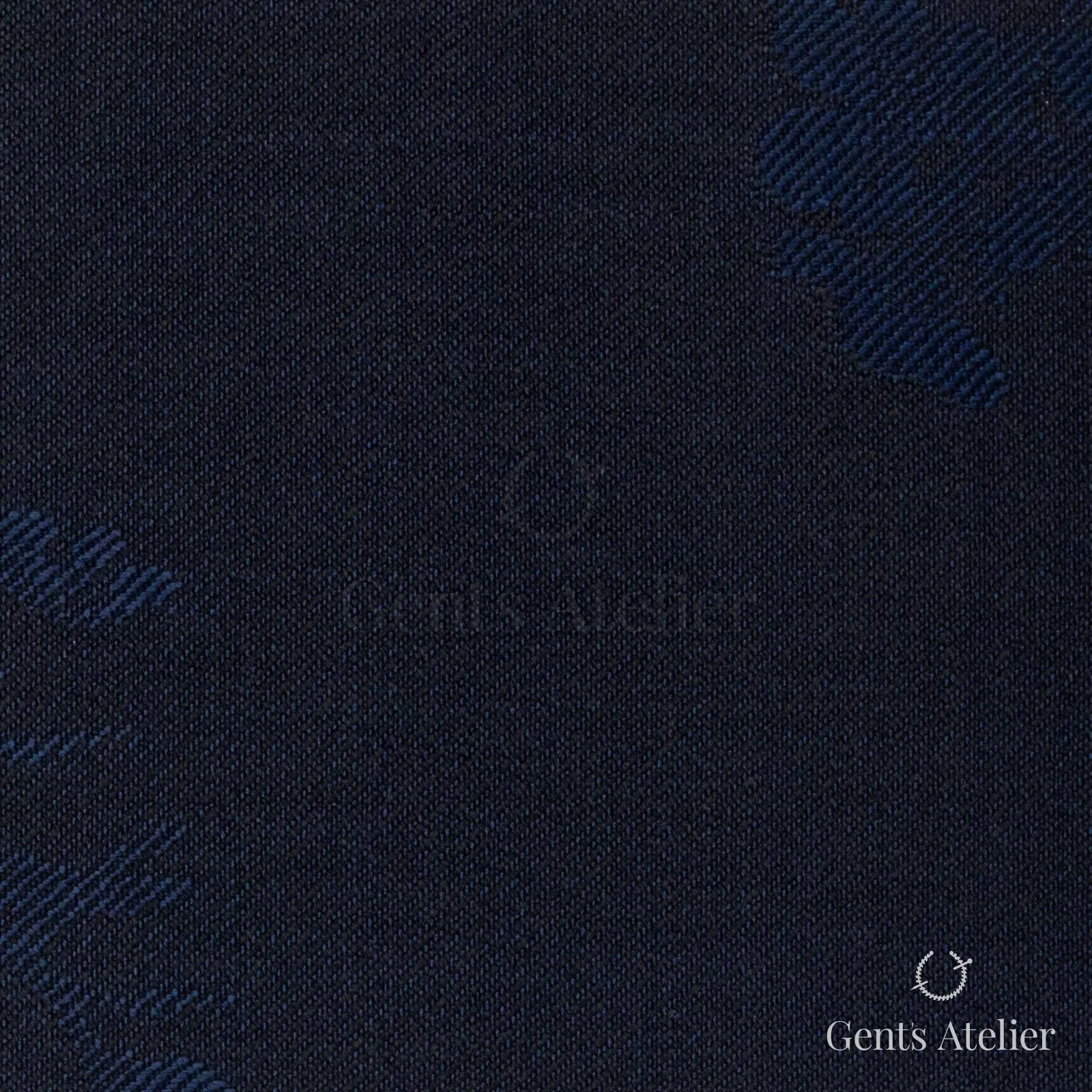 Костюмная ткань Marzoni 609 - 424 / 1000 — Тёмно-синий, оконная клетка, 100% шерсть
