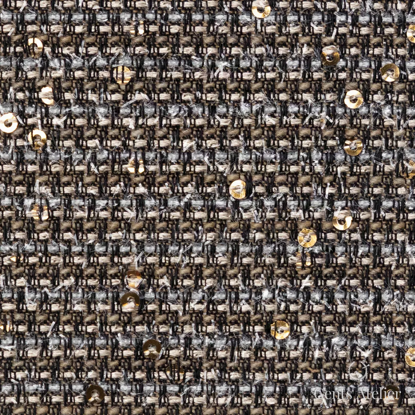Костюмная ткань Marzoni 612 - 034 / 1500 — Золотистый, меланж, 61% шерсть, 25% полиэстер, 13% полиамид, 1% лайкра