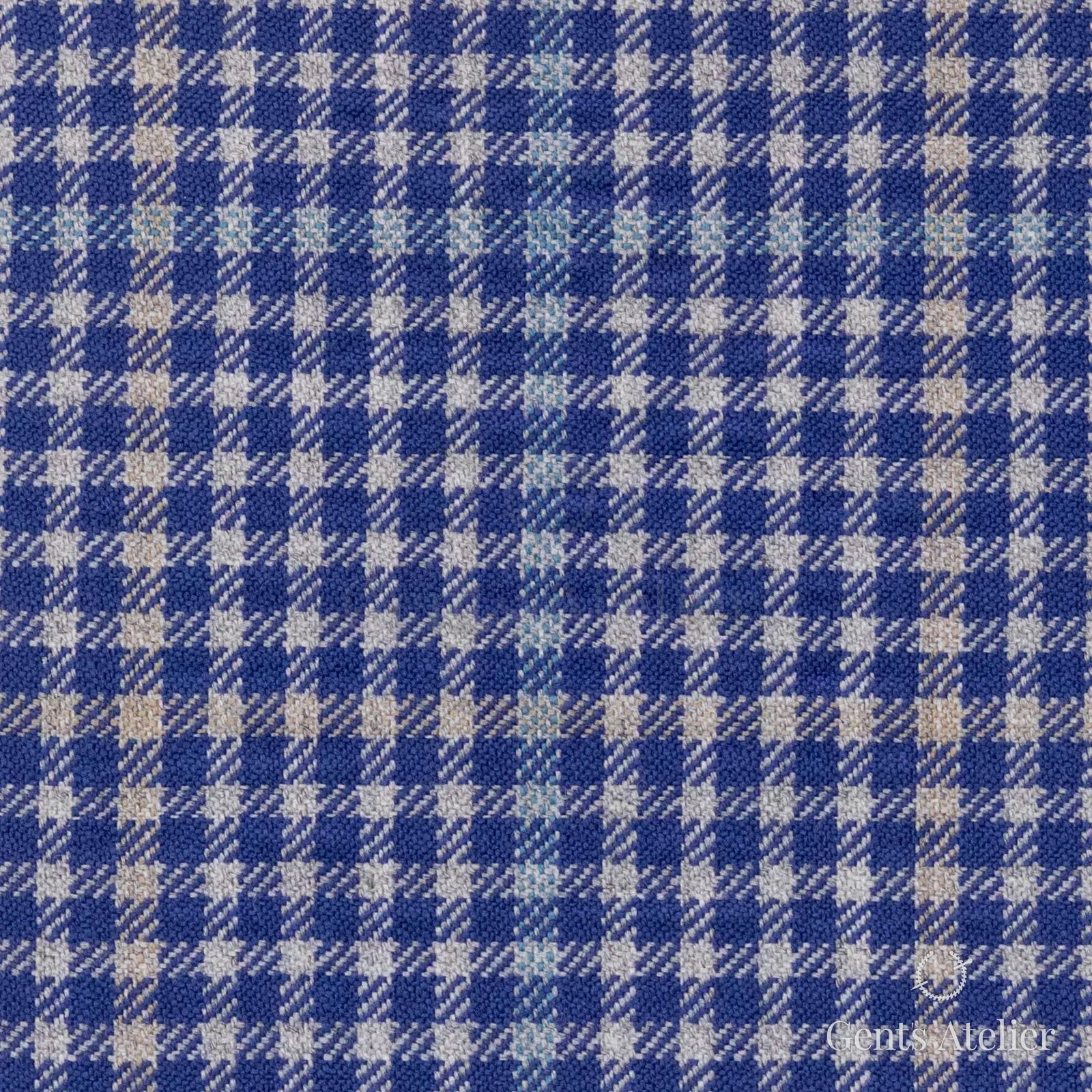 Костюмная ткань Marzoni 600 - 212 / 900 — Синий, клетка, 100% шерсть
