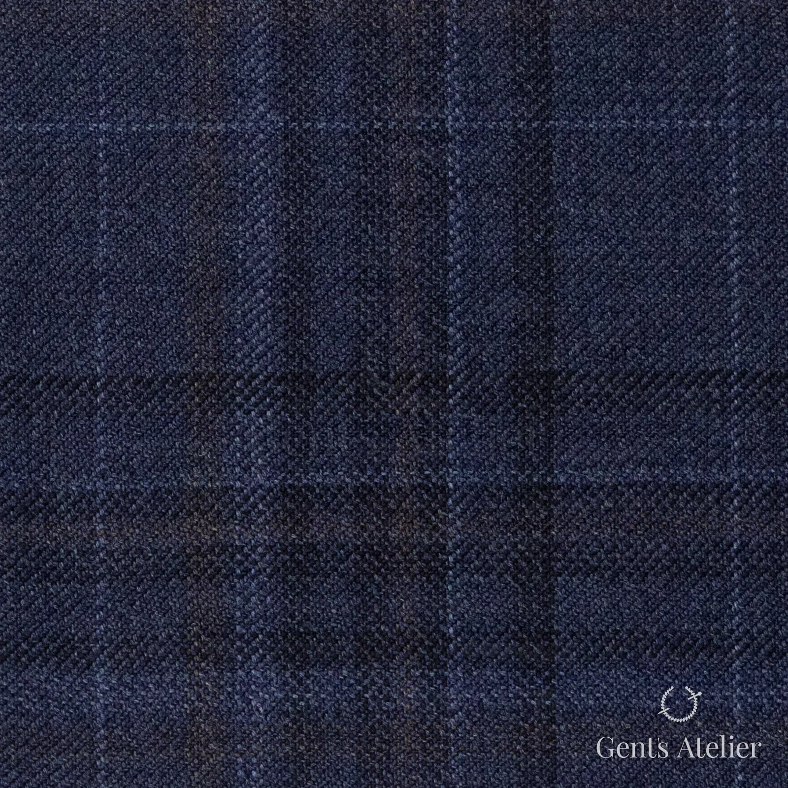 Костюмная ткань Marzoni 600 - 493 / 1000 — Синий / Коричневый, оконная клетка, 100% шерсть