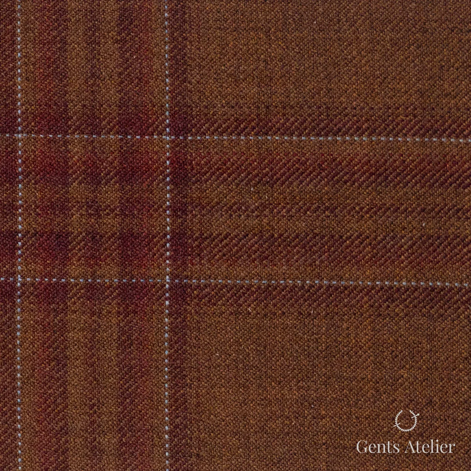 Костюмная ткань Marzoni 600 - 509 / 1000 — Tan / Красный, оконная клетка, 100% шерсть