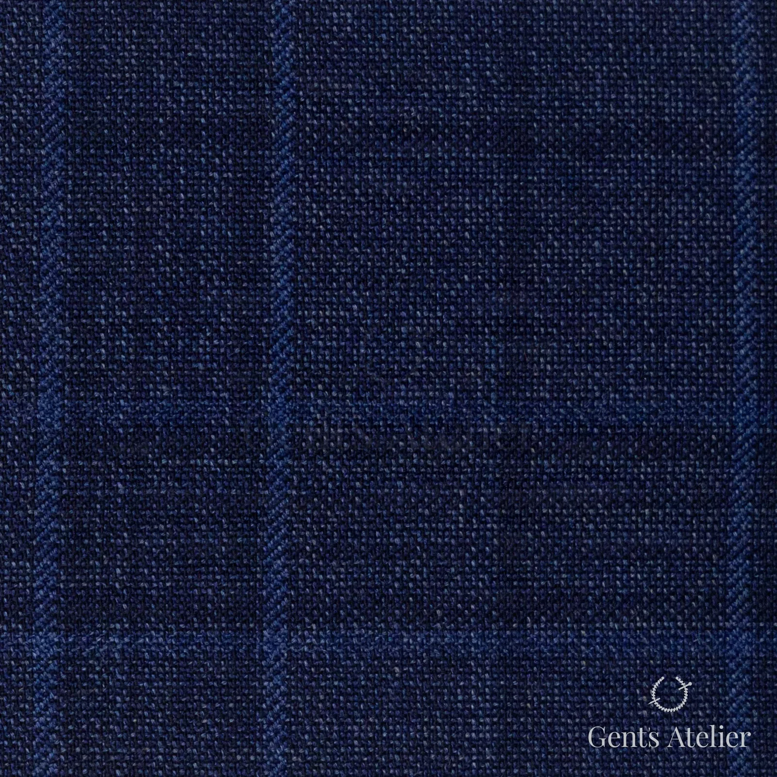Костюмная ткань Marzoni 600 - 515 / 1000 — Тёмно-синий / Синий, оконная клетка, 100% шерсть