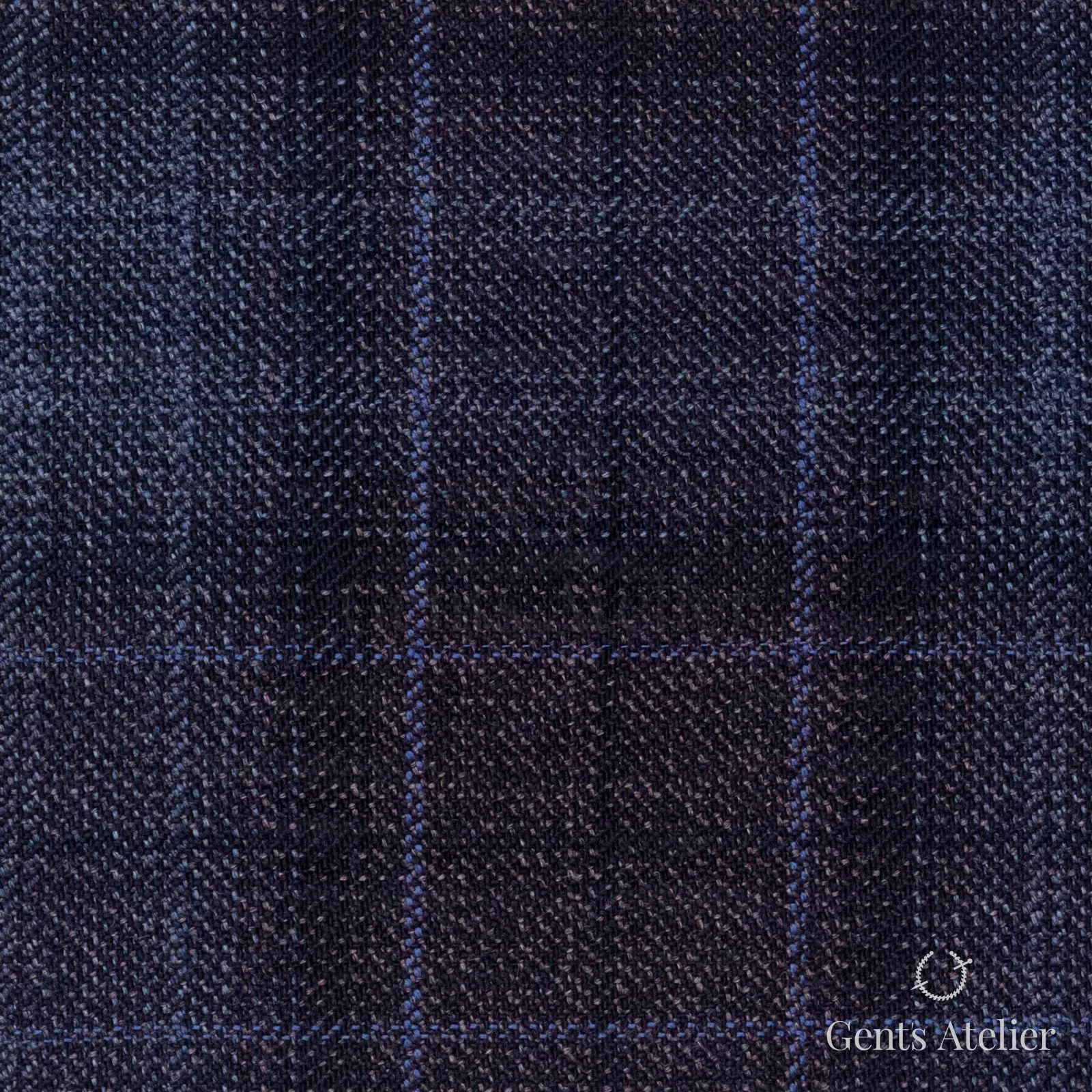 Костюмная ткань Marzoni 600 - 526 / 1000 — Коричневый / Фиолетовый, оконная клетка, 100% шерсть