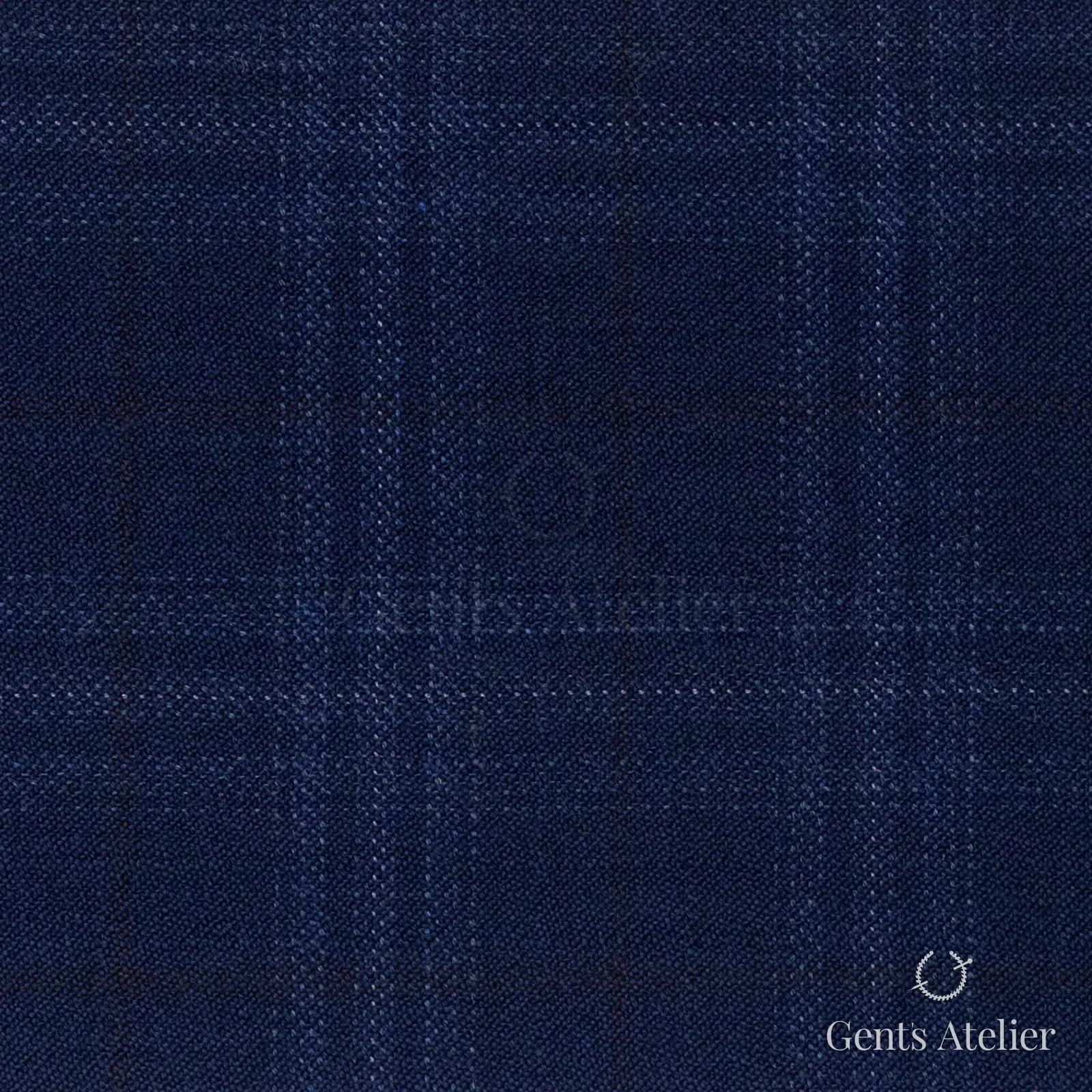 Костюмная ткань Marzoni 607 - 847 / 1000 — Синий, оконная клетка, 100% шерсть