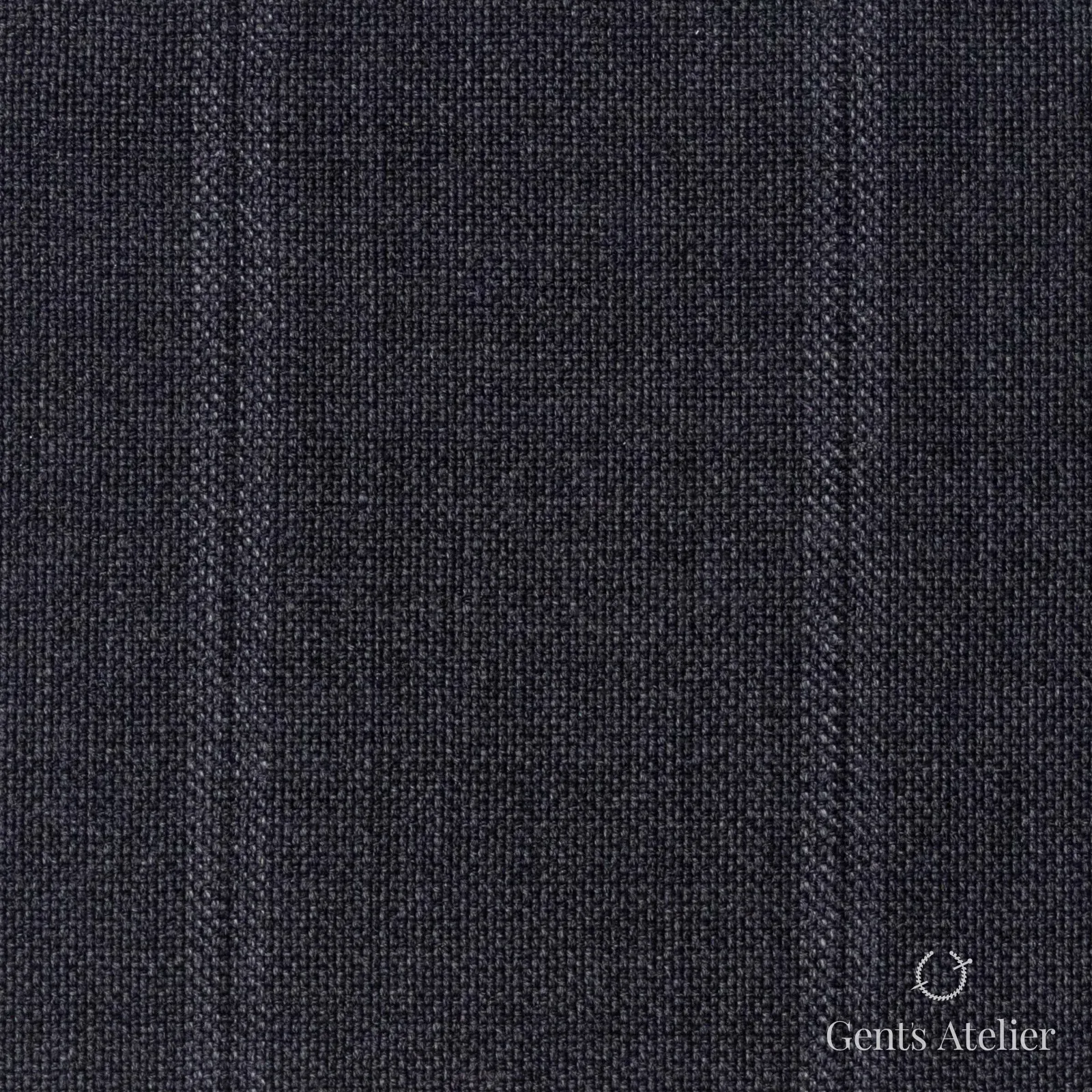Костюмная ткань Marzoni 607 - 881 / 1000 — Антрацит, полоса, 100% шерсть