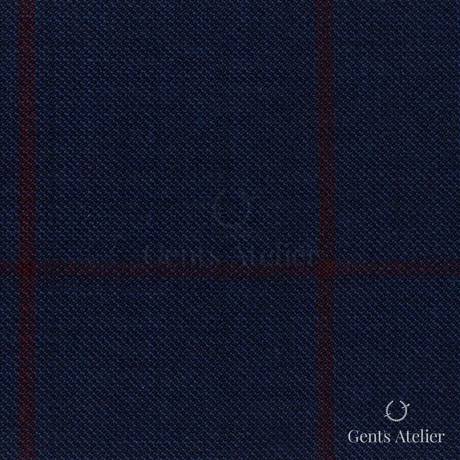 Костюмная ткань Marzoni 621 - 062 / 900 — Синий / Красный, оконная клетка, 100% шерсть