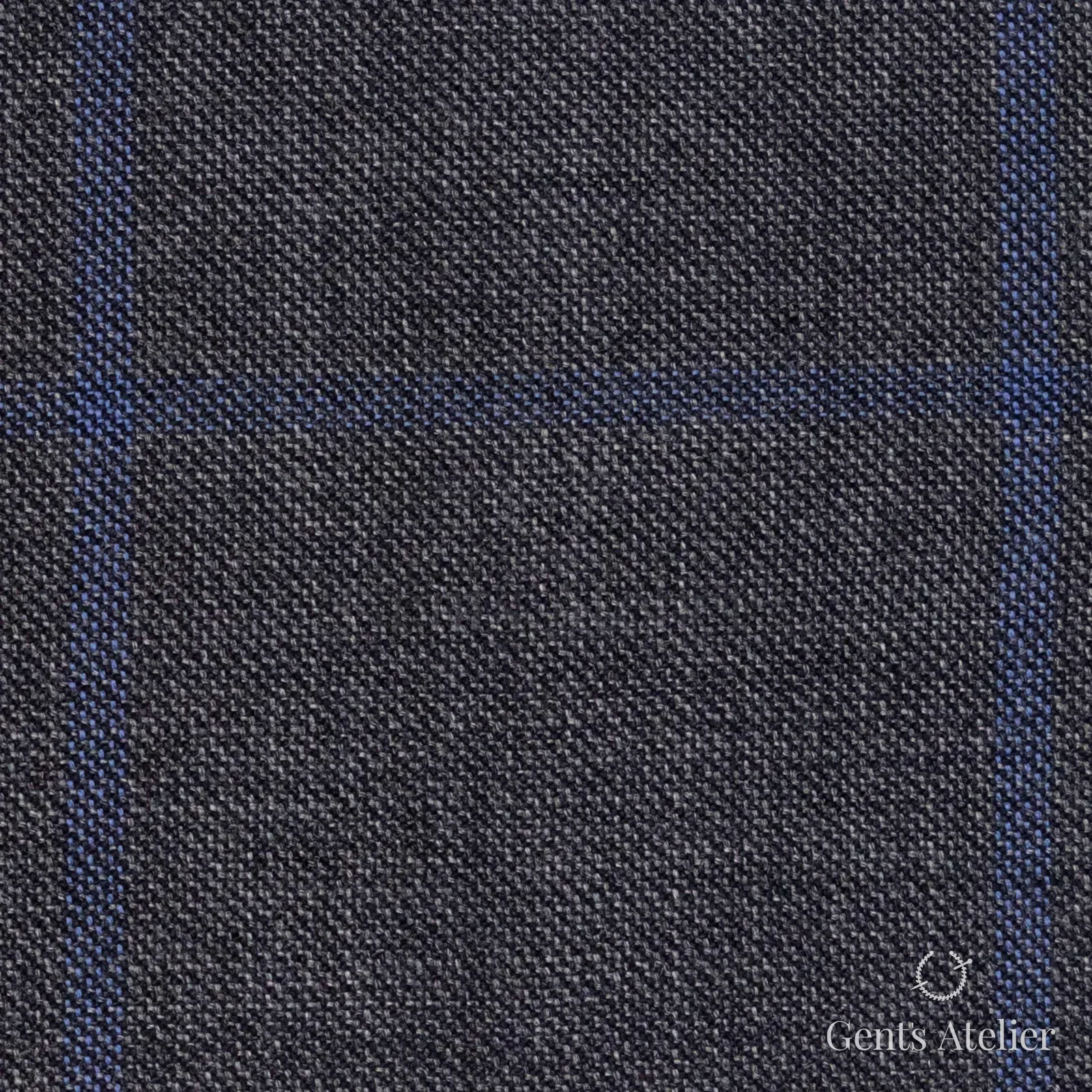 Костюмная ткань Marzoni 621 - 070 / 900 — Серый / Синий, меланж, 100% шерсть