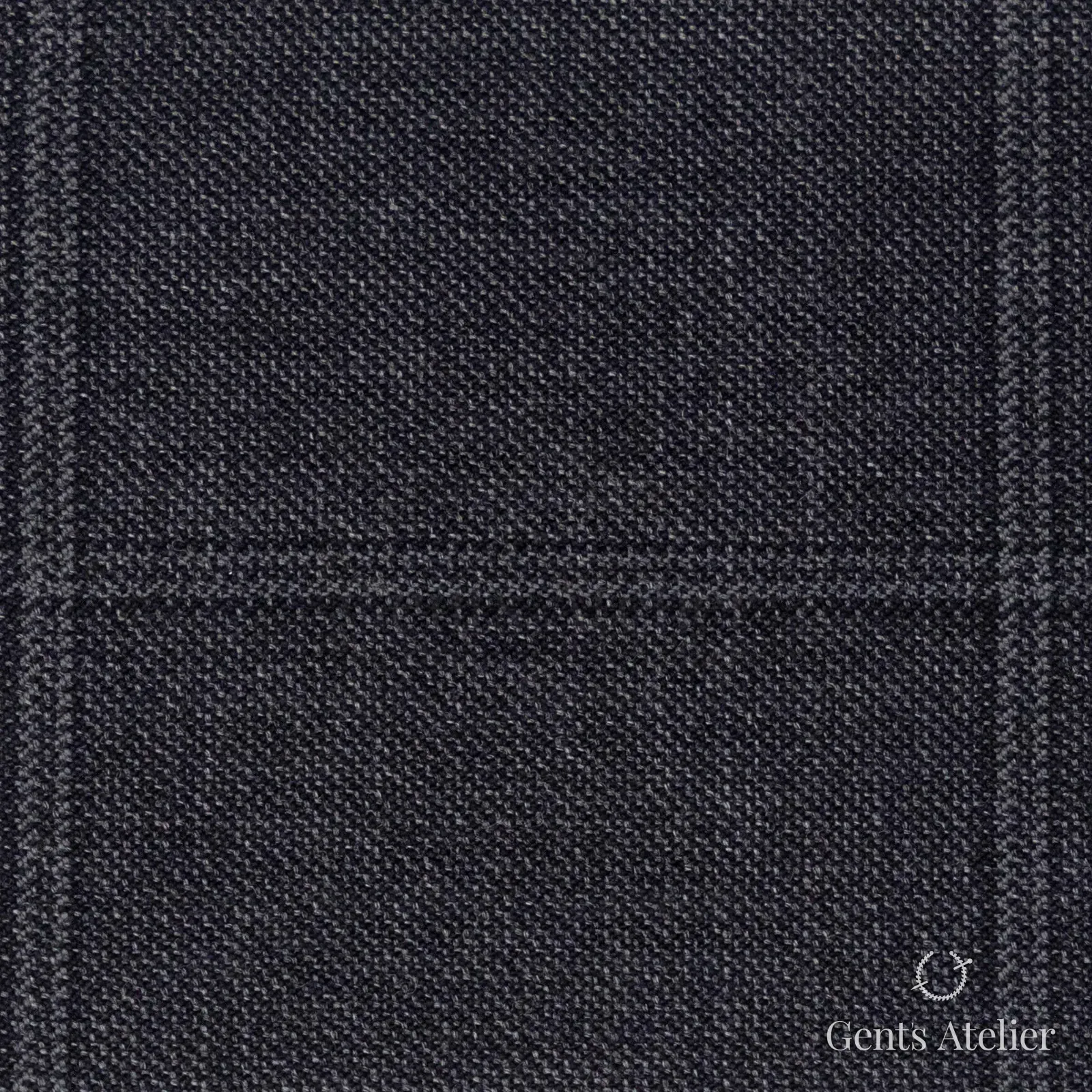 Костюмная ткань Marzoni 621 - 073 / 900 — Антрацит, оконная клетка, 100% шерсть