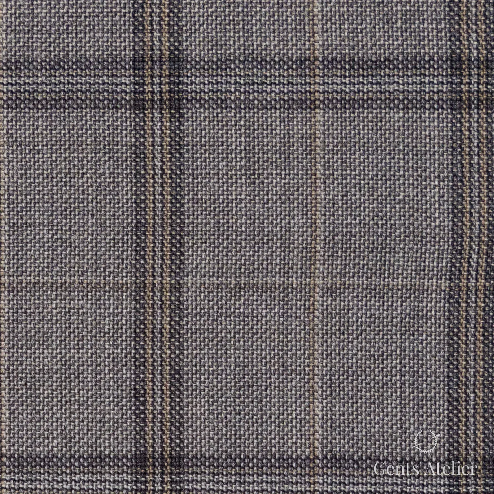 Костюмная ткань Marzoni 621 - 082 / 900 — Бежевый, оконная клетка, 100% шерсть