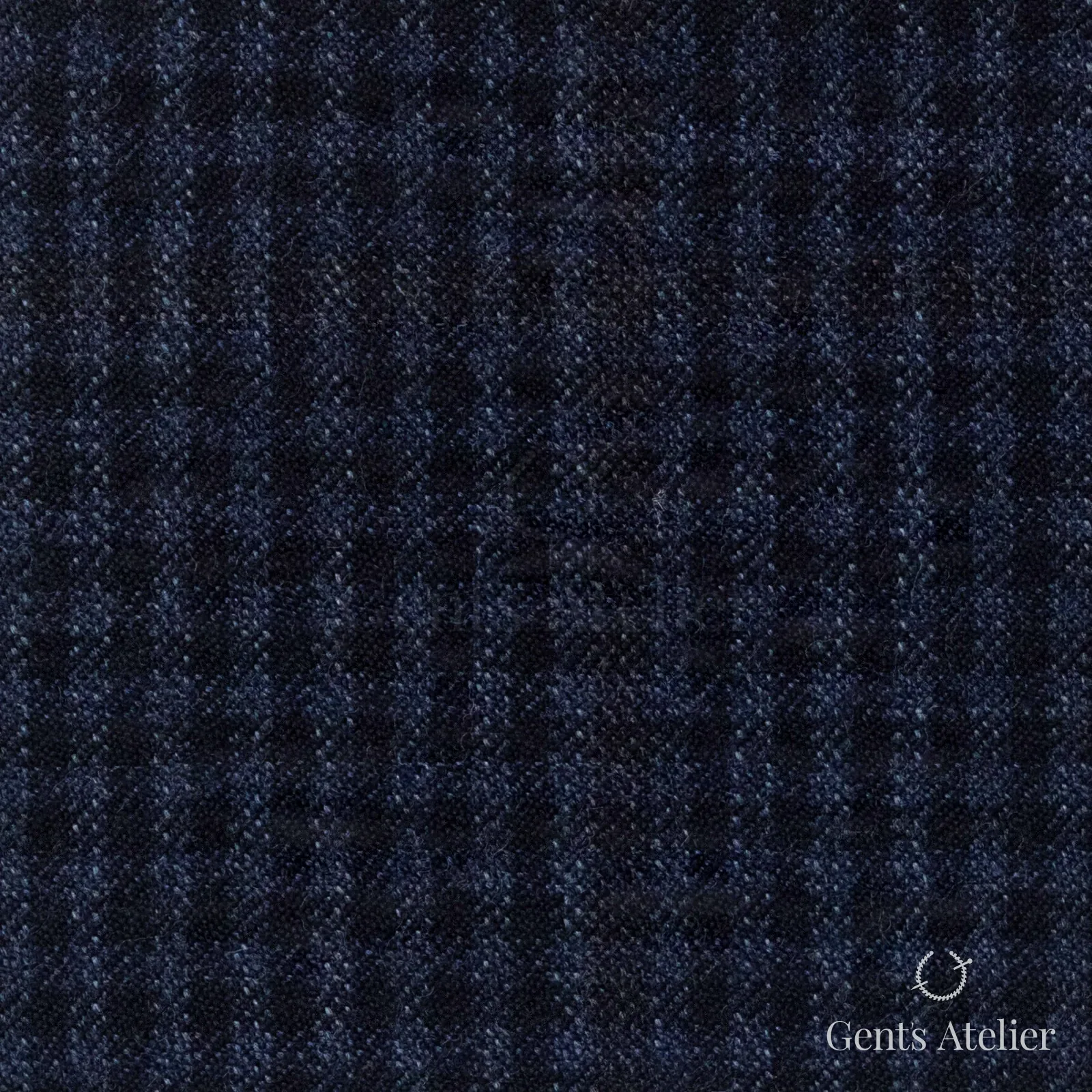 Костюмная ткань Marzoni 655 - 027 / 1200 — Тёмно-синий / Синий / Коричневый, клетка, 95% шерсть, 5% кашемир