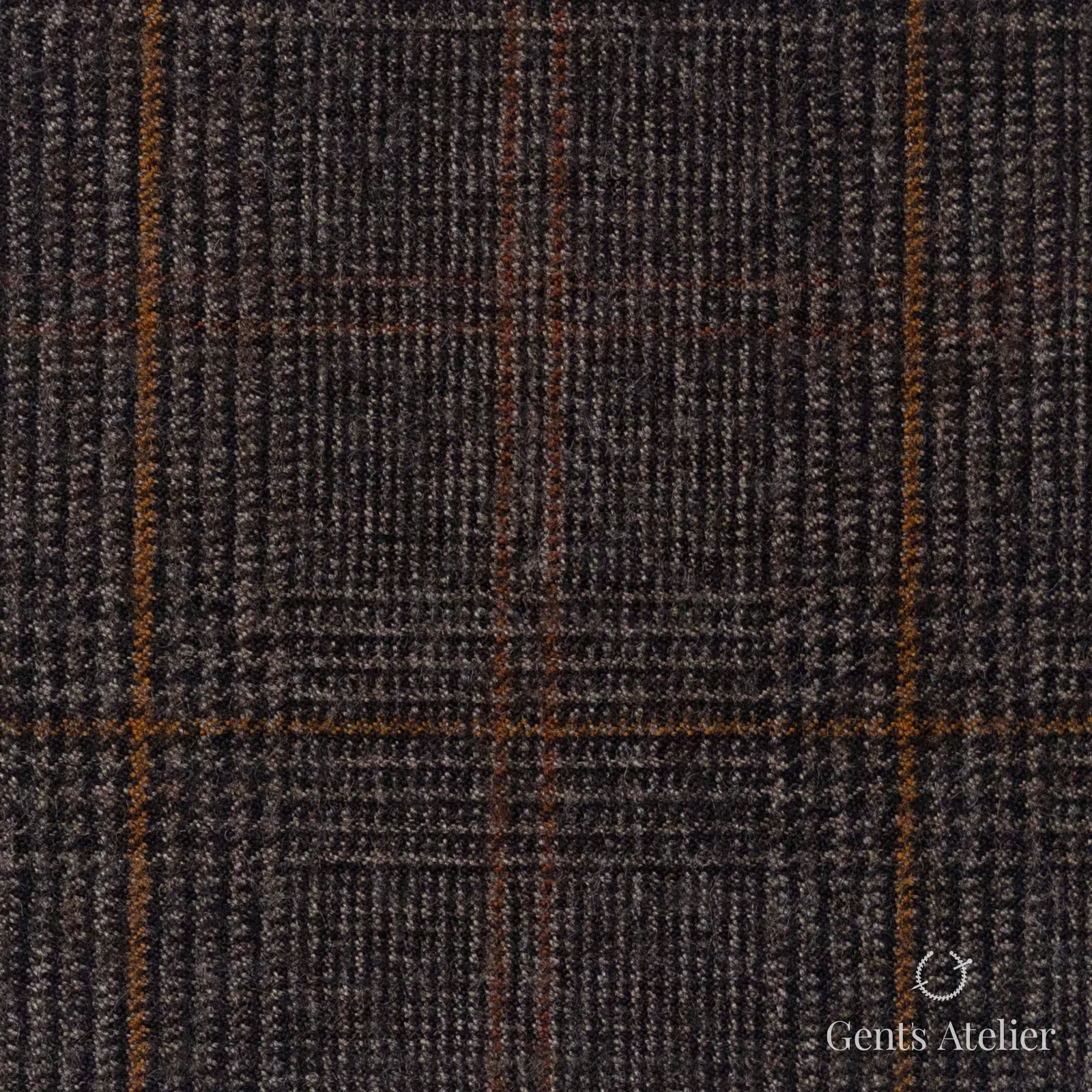 Костюмная ткань Marzoni 655 - 038 / 1200 — Коричневый / Orange, узор, 100% шерсть