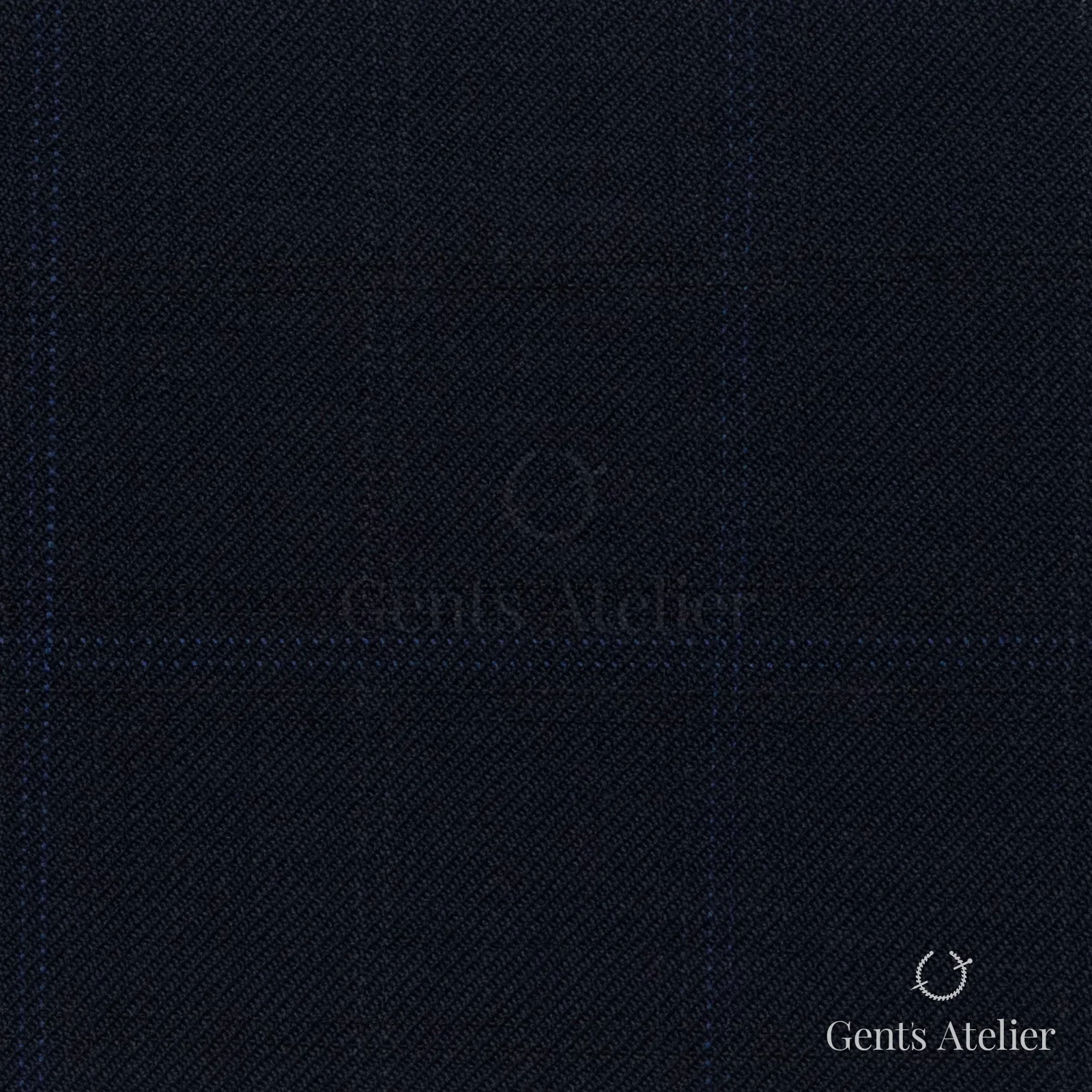 Костюмная ткань Marzoni 608 - 252 / 1500 — Тёмно-синий, оконная клетка, 100% шерсть
