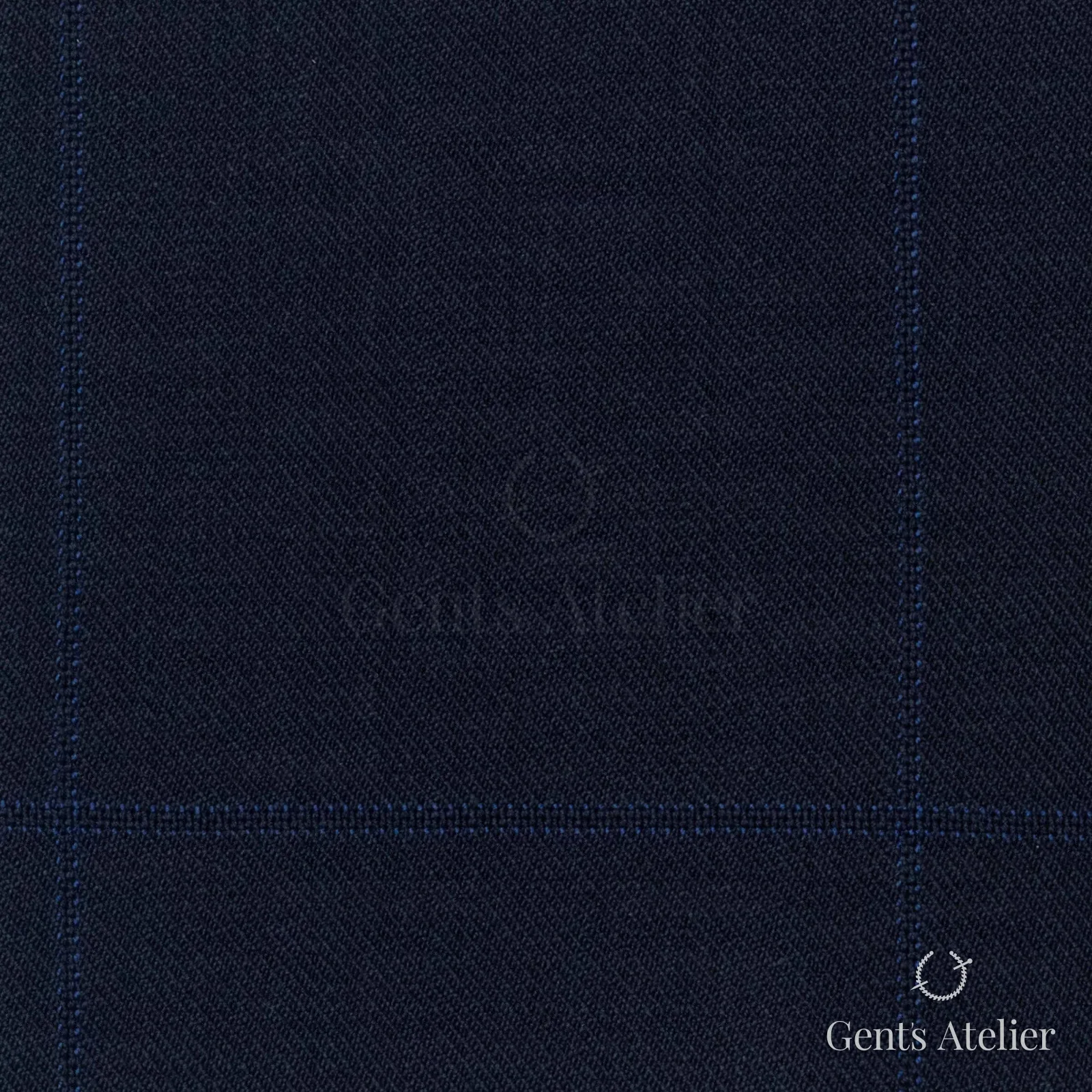 Костюмная ткань Marzoni 608 - 253 / 1500 — Тёмно-синий, оконная клетка, 100% шерсть