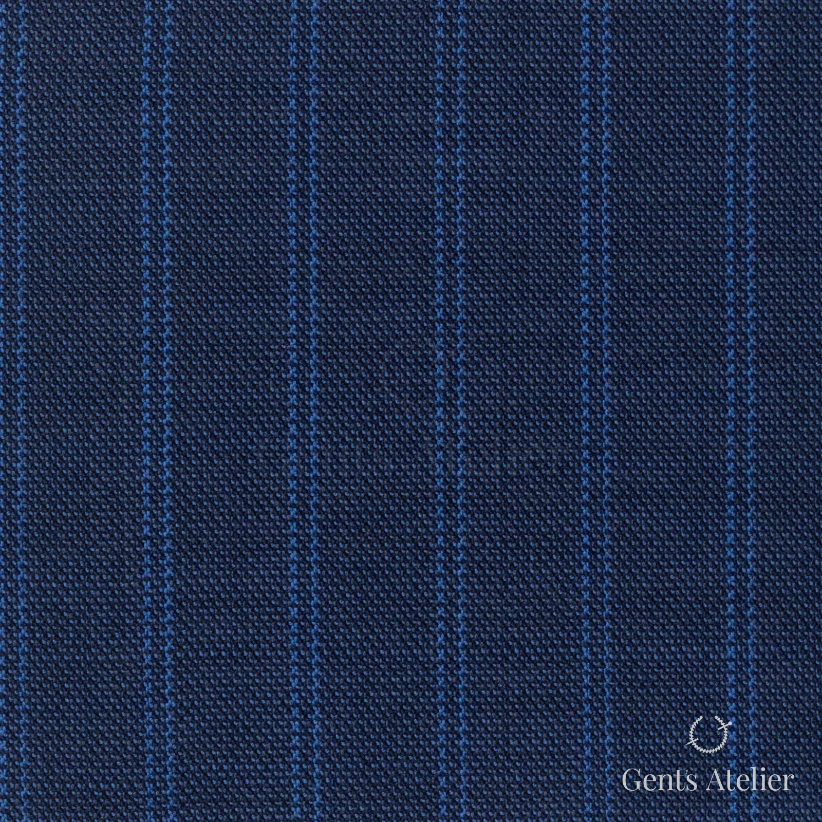 Костюмная ткань Marzoni 608 - 265 / 1500 — Синий, полоса, 100% шерсть