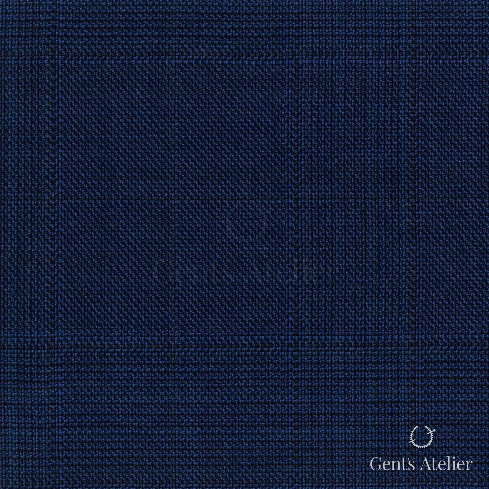 Костюмная ткань Marzoni 725 - 451 / 1400 — Синий / Тёмно-синий, оконная клетка, 100% шерсть