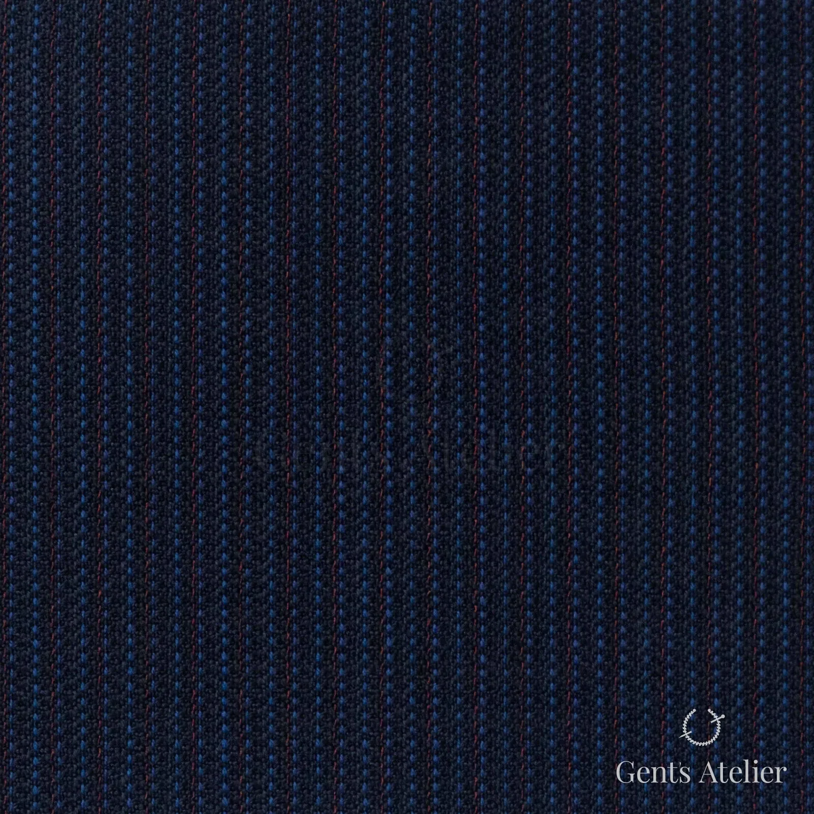 Костюмная ткань Marzoni 725 - 468 / 1400 — Синий / Красный, полоса, 100% шерсть