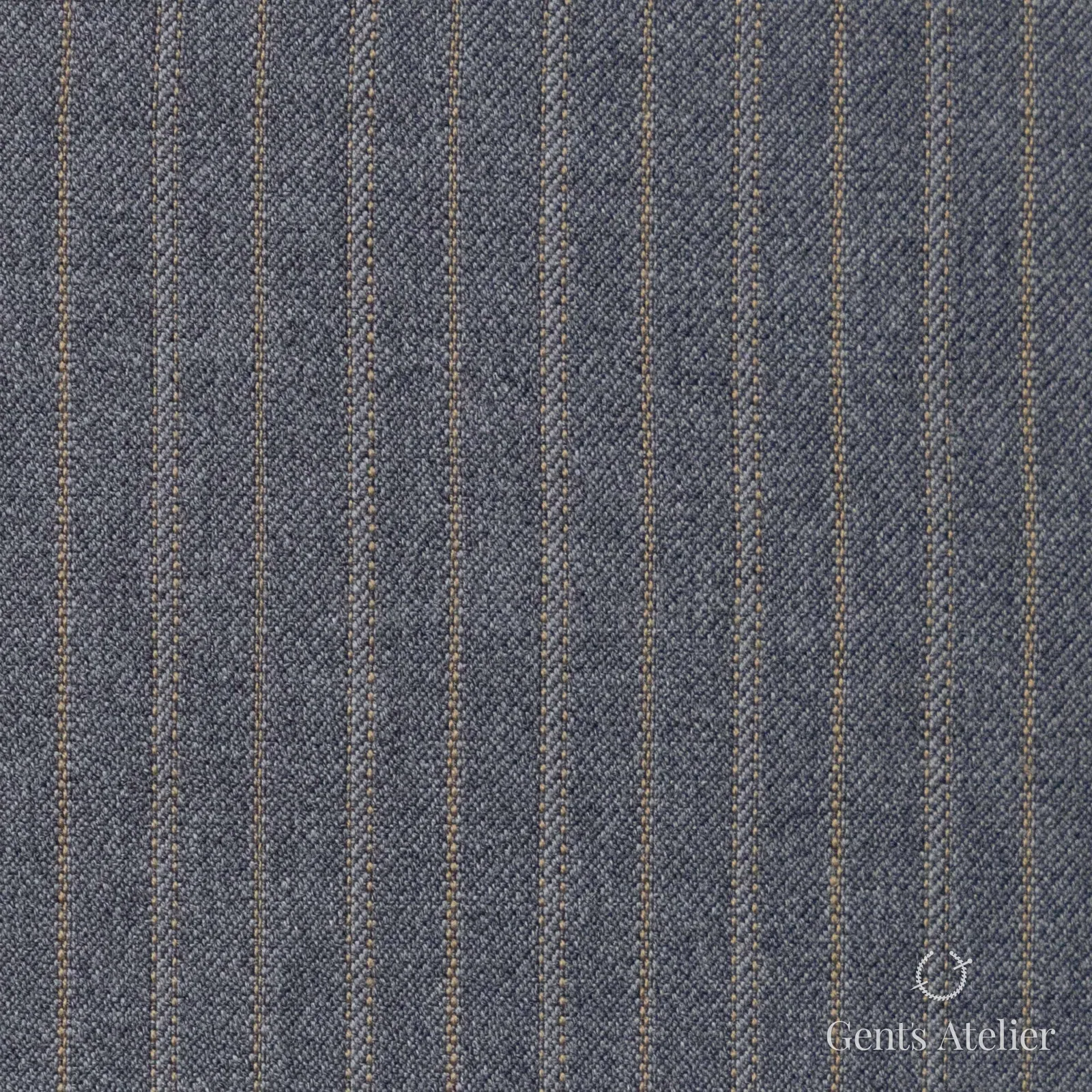 Костюмная ткань Marzoni 725 - 473 / 1300 — Серый / Tan, полоса, 100% шерсть