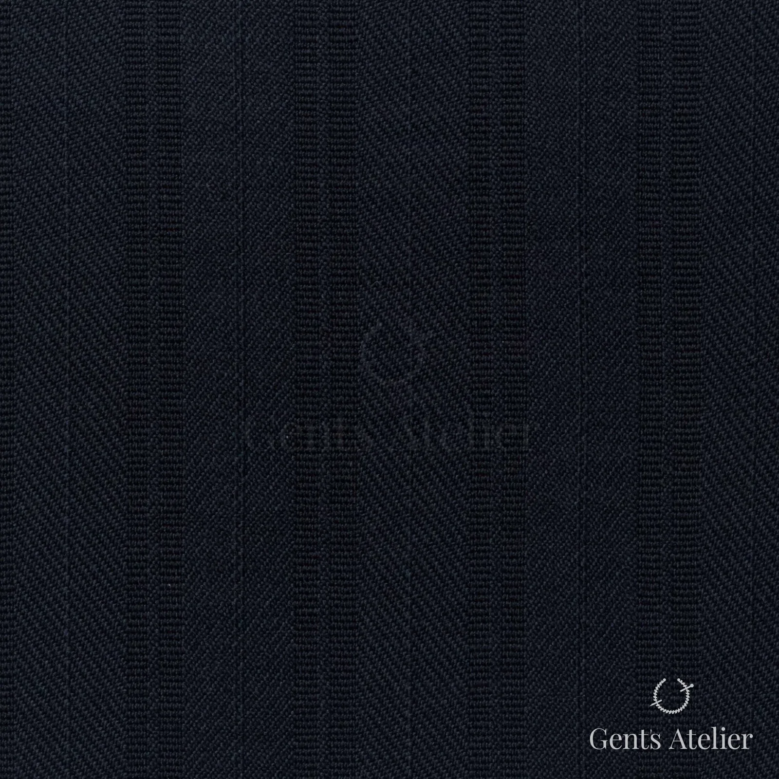 Костюмная ткань Marzoni 725 - 481 / 1400 — Тёмно-синий, полоса, 100% шерсть