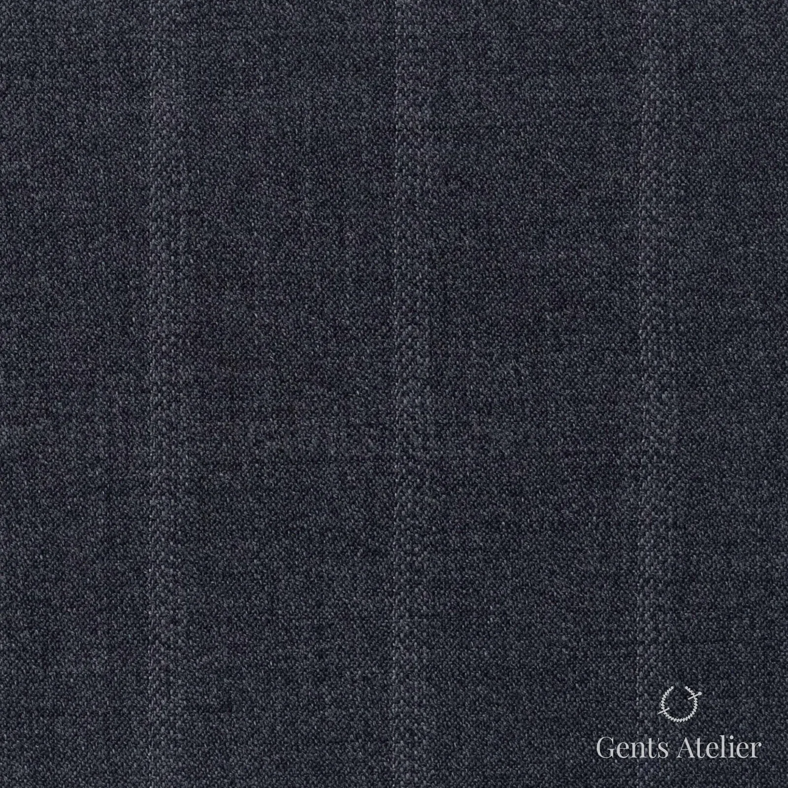 Костюмная ткань Marzoni 725 - 486 / 1500 — Антрацит / Серый, полоса, 100% шерсть