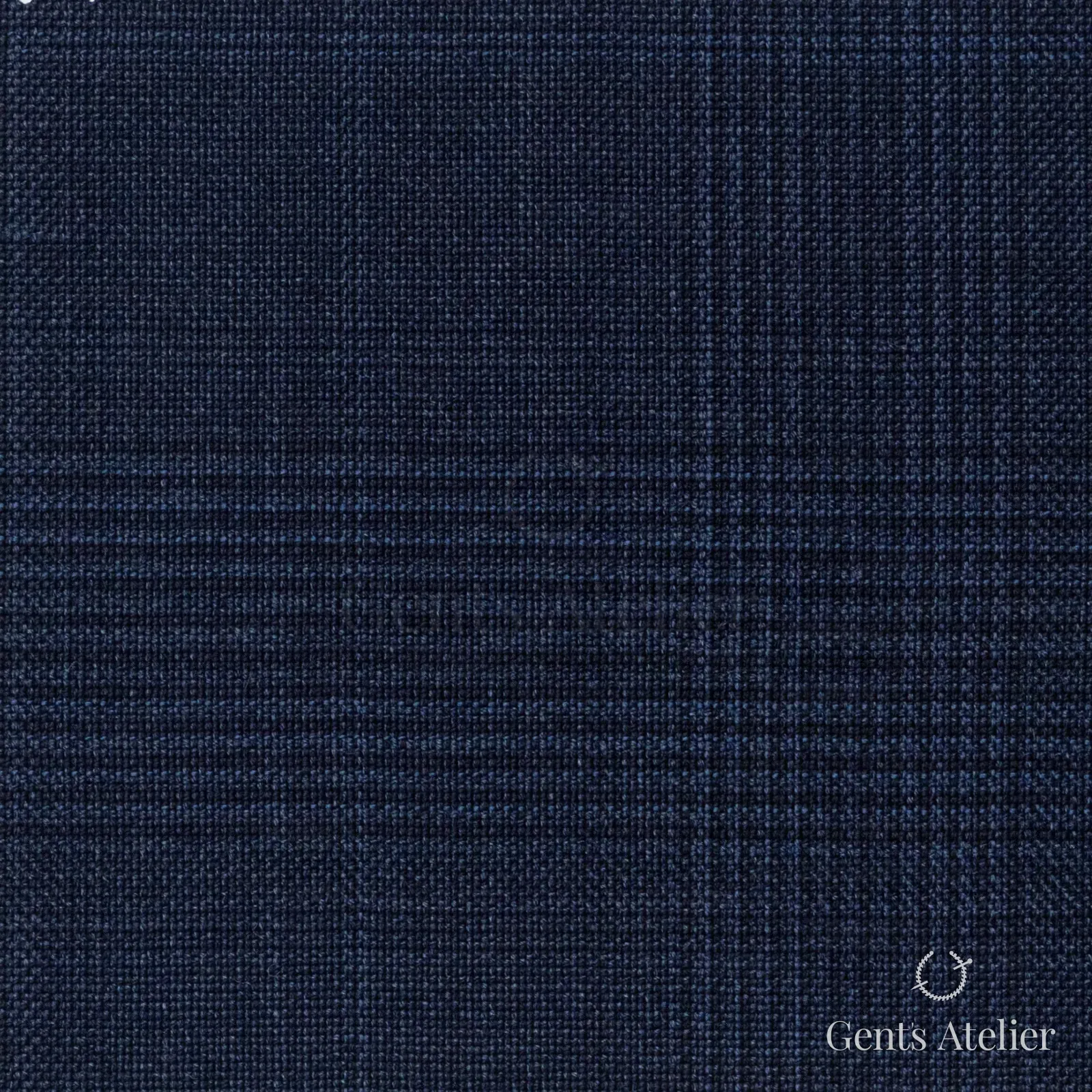 Костюмная ткань Marzoni 725 - 489 / 1500 — Синий / Тёмно-синий, оконная клетка, 100% шерсть