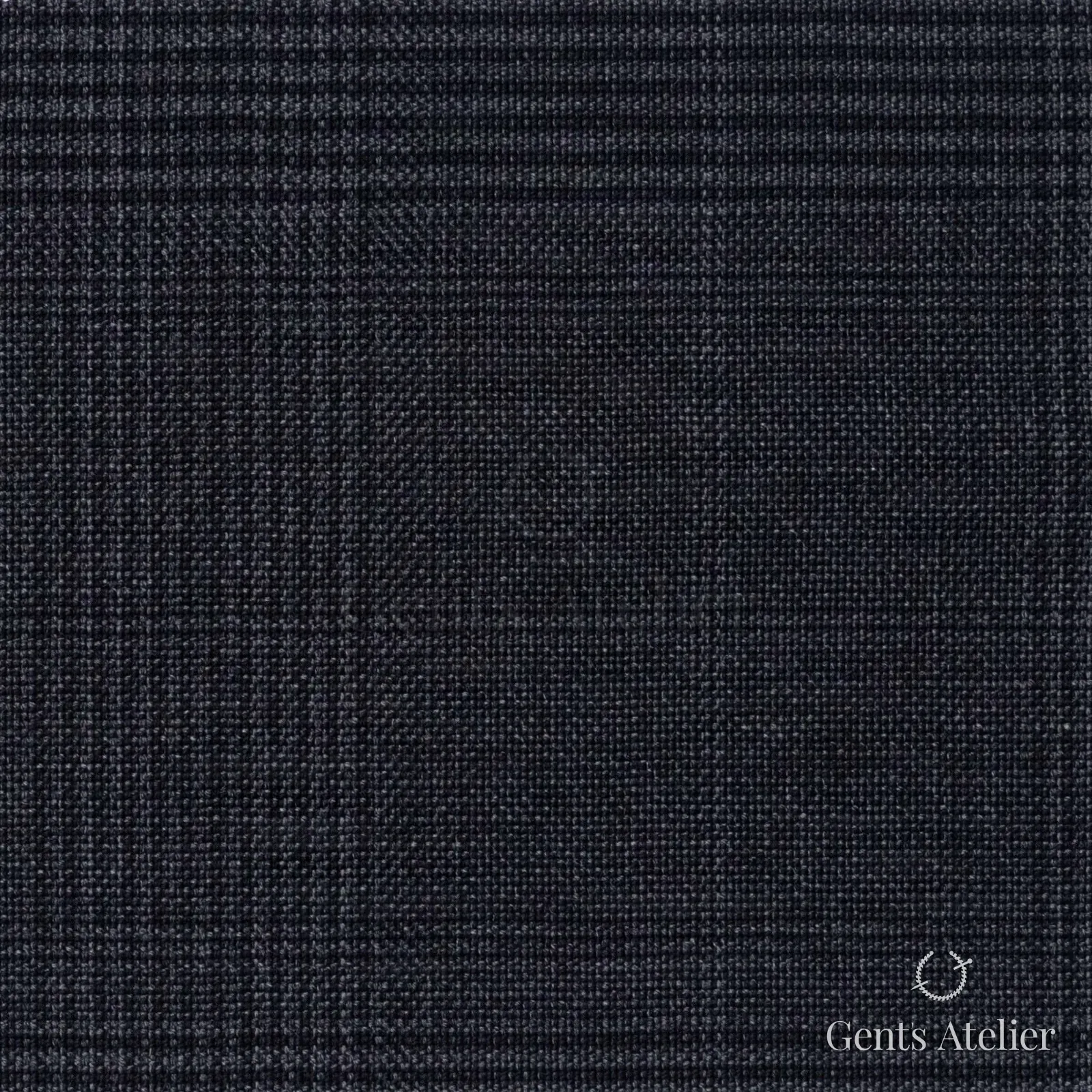 Костюмная ткань Marzoni 725 - 490 / 1500 — Серый / Антрацит, оконная клетка, 100% шерсть
