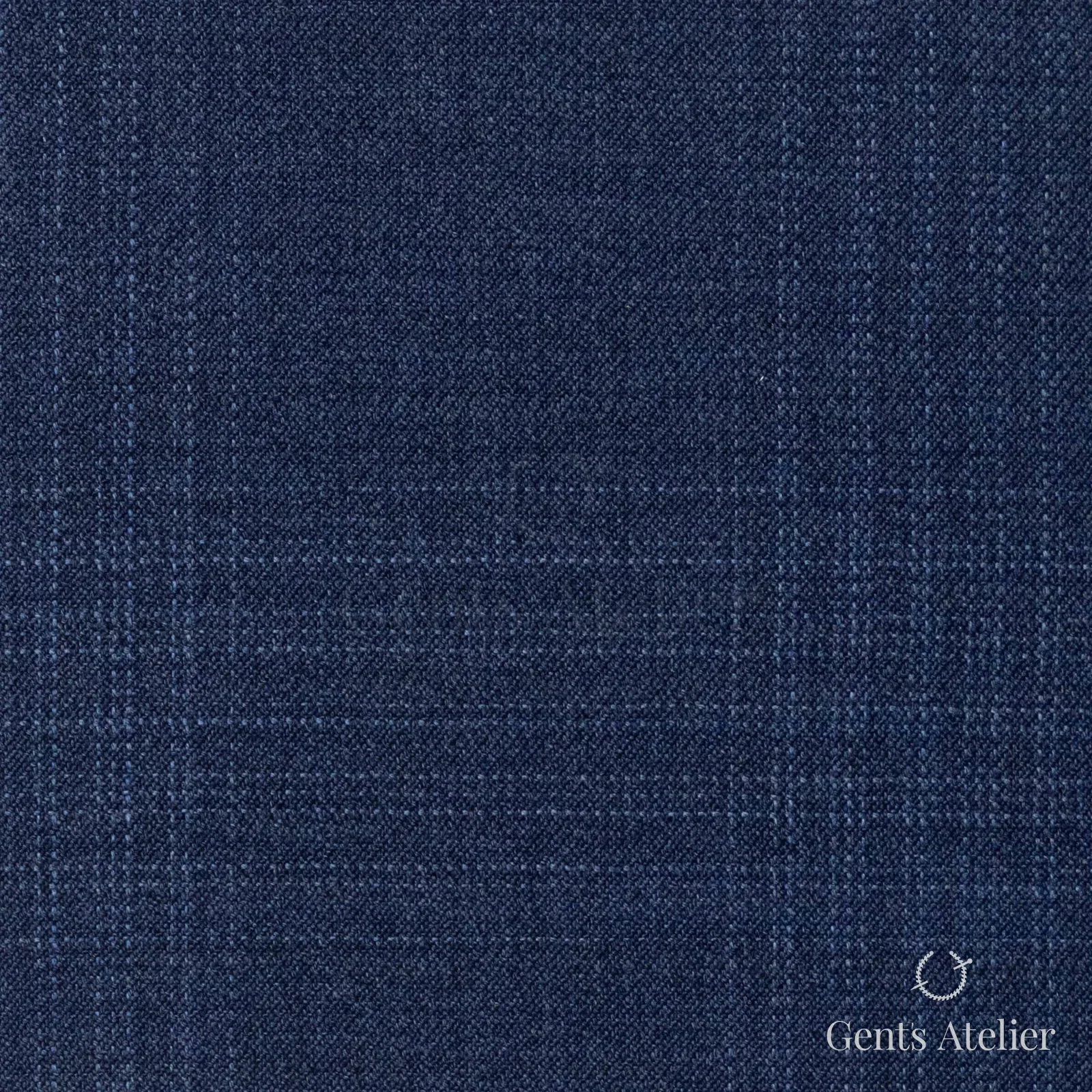 Костюмная ткань Marzoni 725 - 492 / 1500 — Синий / Синий, оконная клетка, 100% шерсть