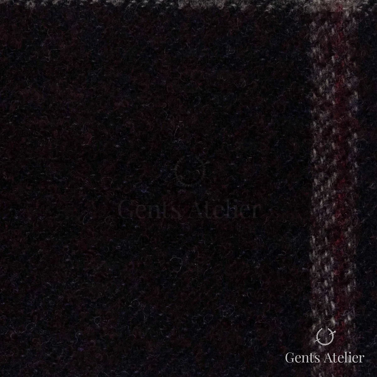 Костюмная ткань Marzoni 641 - 073 / 900 — Тёмно-красный / Серый, виндоупейн, 90% шерсть, 10% Polyamide