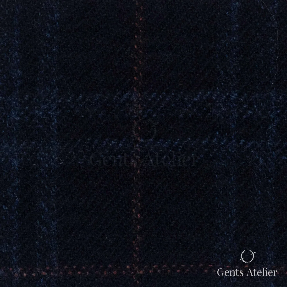 Костюмная ткань Marzoni 651 - 001 / 1200 — Тёмно-синий / Бежевый, виндоупейн, 90% шерсть, 10% Cashmere
