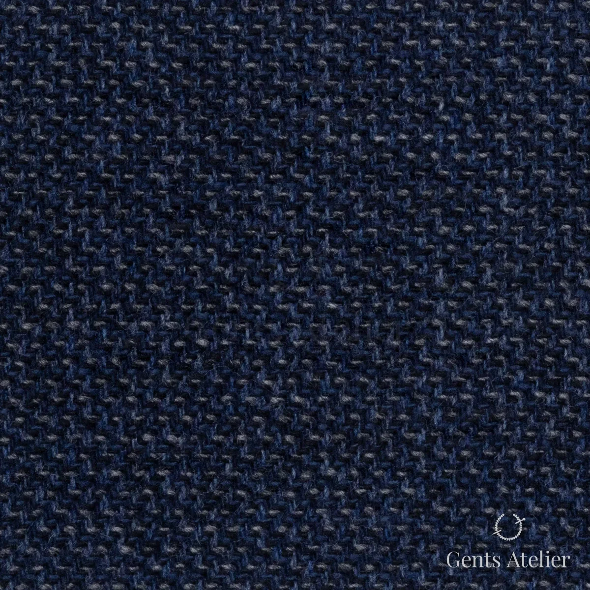 Костюмная ткань Marzoni 651 - 597 / 1500 — Синий, меланж, 90% шерсть, 10% Cashmere