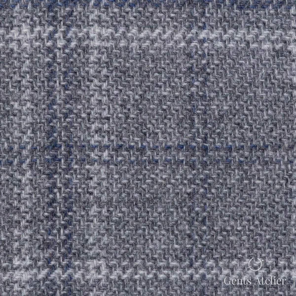 Костюмная ткань Marzoni 651 - 687 / 1500 — Серый / Белый, виндоупейн, 90% шерсть, 10% Cashmere