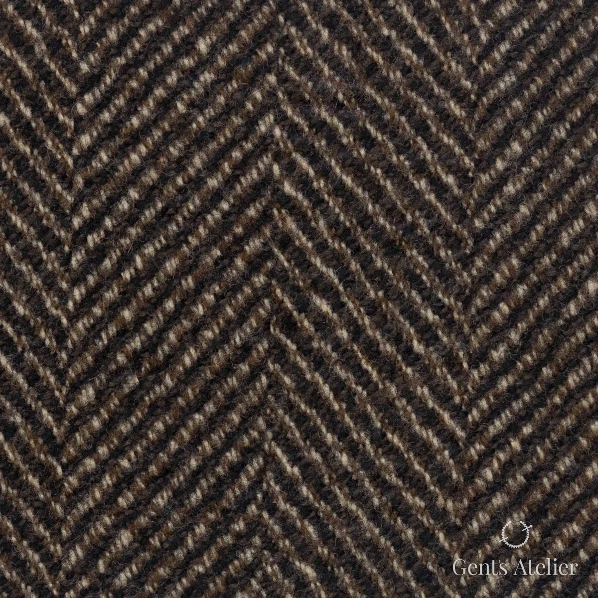 Костюмная ткань Marzoni 662 - 024 / 2200 — Коричневый, ёлочка, 90% шерсть / 10% Cashmere