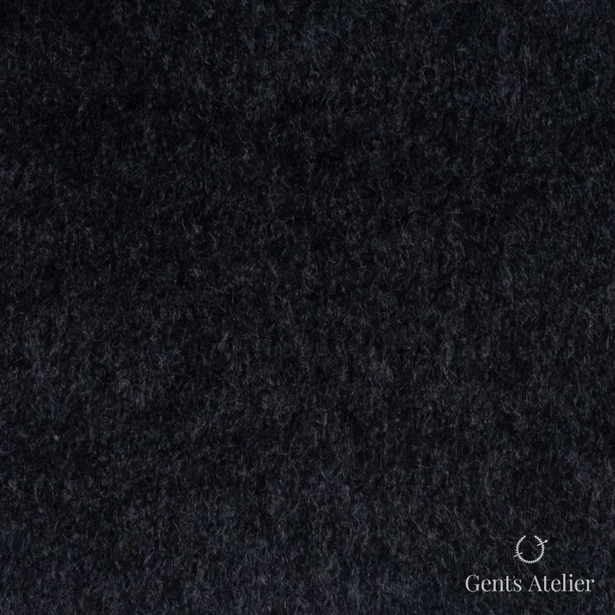 Костюмная ткань Marzoni 665 - 114 / 1600 — Угольный, однотонная, 90% шерсть / 10% Cashmere