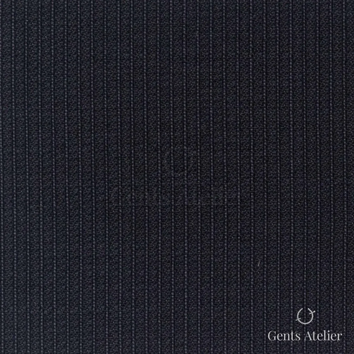 Костюмная ткань Marzoni 601 - 162 / 1100 — Тёмно-синий, в полоску, 82% шерсть, 18% Silk