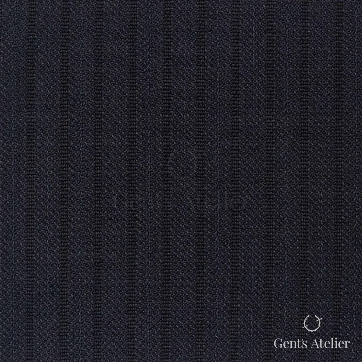 Костюмная ткань Marzoni 601 - 168 / 1100 — Тёмно-синий, в полоску, 80% шерсть, 20% Silk