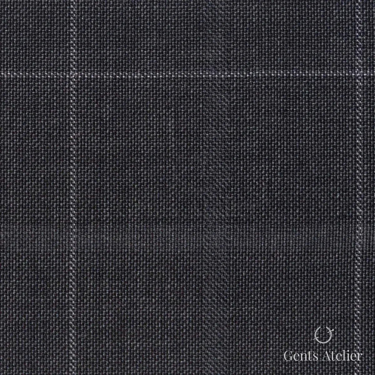 Костюмная ткань Marzoni 607 - 852 / 1000 — Серый / Слоновая кость, виндоупейн, 100% шерсть