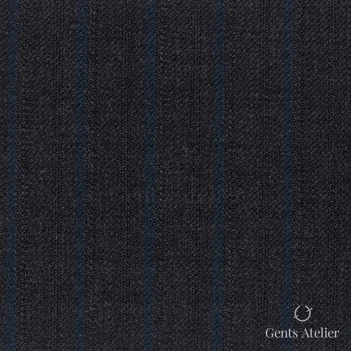 Костюмная ткань Marzoni 607 - 854 / 1000 — Серый / Изумрудный, в полоску, 100% шерсть