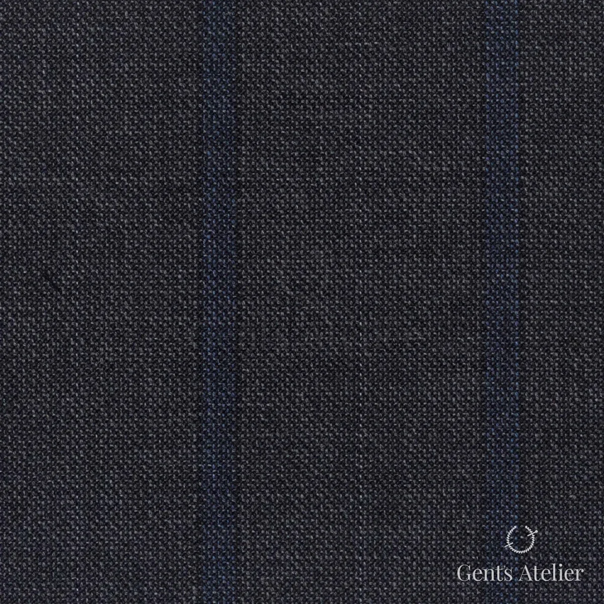 Костюмная ткань Marzoni 607 - 879 / 1000 — Серый / Синий, виндоупейн, 100% шерсть