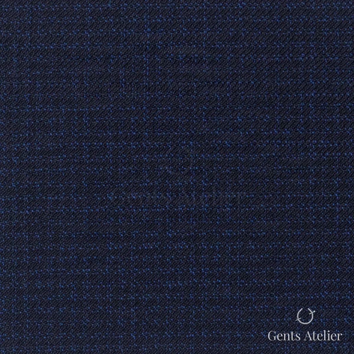 Костюмная ткань Marzoni 609 - 413 / 1000 — Тёмно-синий / Чёрный, меланж, 100% шерсть