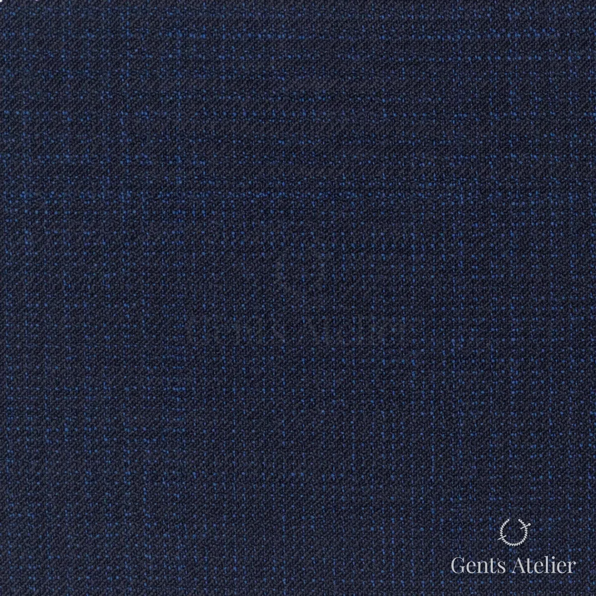 Костюмная ткань Marzoni 609 - 414 / 1000 — Синий / Чёрный, меланж, 100% шерсть