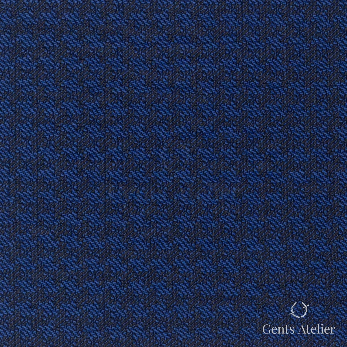 Костюмная ткань Marzoni 609 - 570 / 900 — Тёмно-синий, ёлочка, 100% шерсть