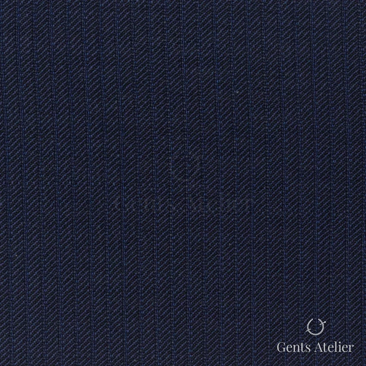 Костюмная ткань Marzoni 609 - 658 / 900 — Тёмно-синий, в полоску, 100% шерсть