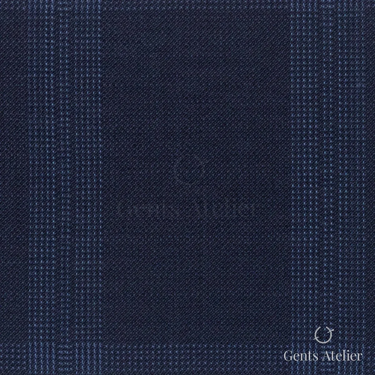 Костюмная ткань Marzoni 609 - 669 / 900 — Тёмно-синий, виндоупейн, 100% шерсть