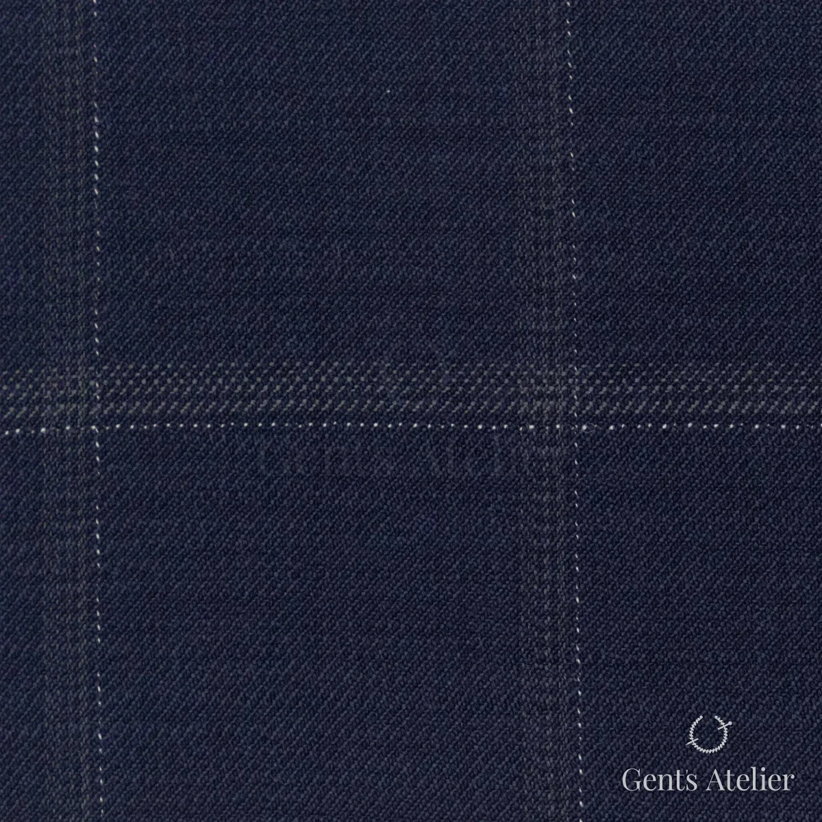 Костюмная ткань Marzoni 609 - 822 / 1000 — Тёмно-синий / Белый, виндоупейн, 100% шерсть